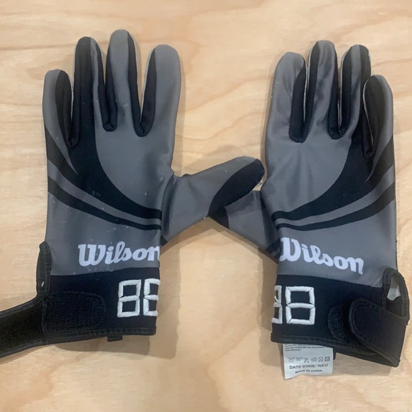 very lightly used Wilson football receiver gloves